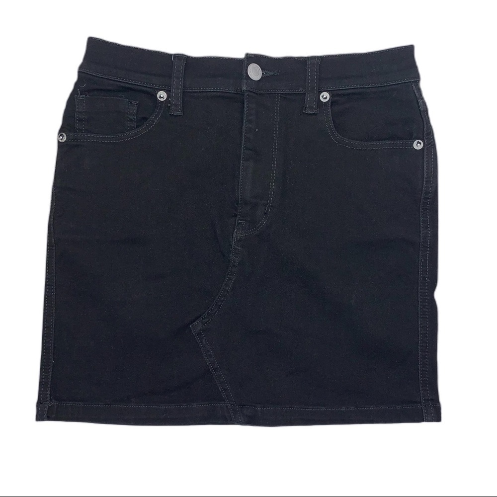 Free People We the Free Teagan Black Denim Skirt